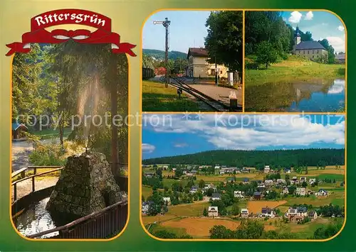 AK / Ansichtskarte Rittersgruen Wettinbrunnen Saechseisches Schmalspurbahn Museum  Rittersgruen