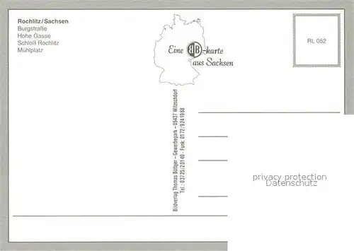 AK / Ansichtskarte Rochlitz_Sachsen Burgstrasse Hohe Gasse Muehlplatz Rochlitz Sachsen