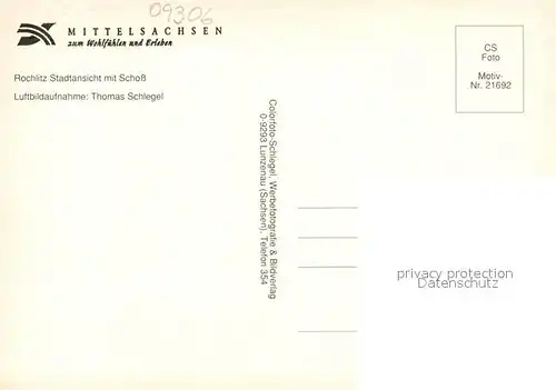 AK / Ansichtskarte Rochlitz_Sachsen Fliegeraufnahme Schloss  Rochlitz Sachsen