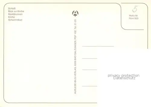 AK / Ansichtskarte Roemhild Schloss Kirche Marktbrunnen  Roemhild