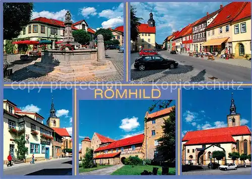 AK / Ansichtskarte Roemhild Stiftskirche Schloss Gluecksburg Griebelstrasse Roemhild