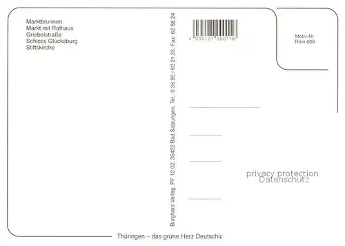 AK / Ansichtskarte Roemhild Stiftskirche Schloss Gluecksburg Griebelstrasse Roemhild