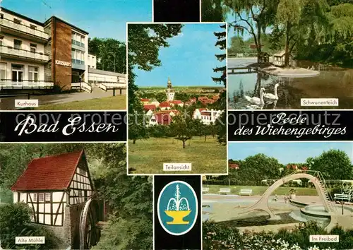 AK / Ansichtskarte Bad_Essen Kurhaus Alte Muehle Freibad Schwanenteich Panorama Bad_Essen