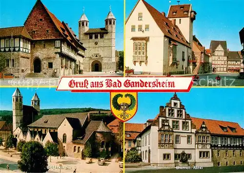 AK / Ansichtskarte Bad_Gandersheim Stiftskirche Markt ehemalige Abtei Bad_Gandersheim