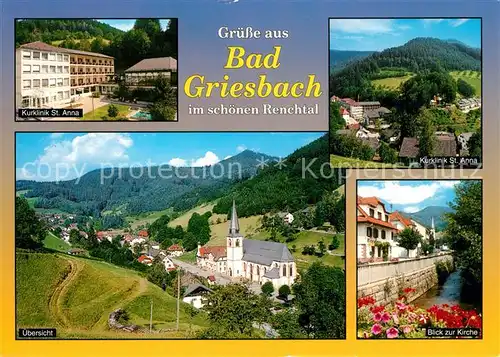 AK / Ansichtskarte Bad_Griesbach_Schwarzwald  Kirche Kurklinik Sankt Anna Panorama Bad_Griesbach