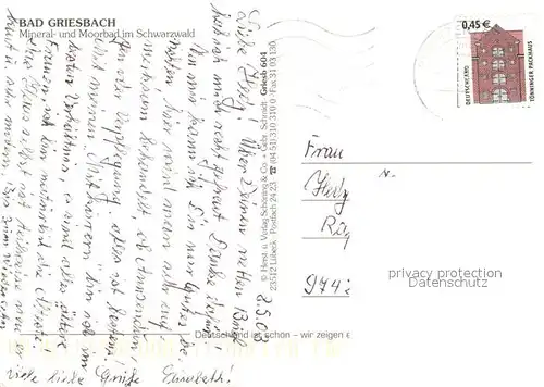 AK / Ansichtskarte Bad_Griesbach_Schwarzwald  Kirche Kurklinik Sankt Anna Panorama Bad_Griesbach