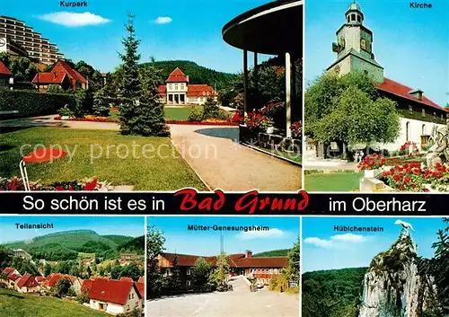 AK / Ansichtskarte Bad_Grund Kurpark Kirche Huebichenstein Muetter Genesungsheim Panorama Bad_Grund
