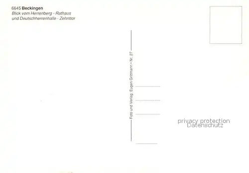 AK / Ansichtskarte Beckingen Rathaus Deutschherrenhalle Zehnttor Beckingen
