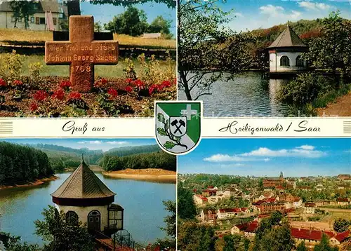 AK / Ansichtskarte Schiffweiler Heiligenwald Grab Johann Georg Sachs Panorama Schiffweiler
