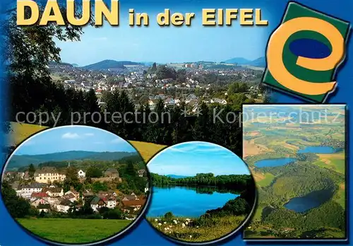 AK / Ansichtskarte Daun_Eifel Panoramen Dreiblick Maare Daun_Eifel