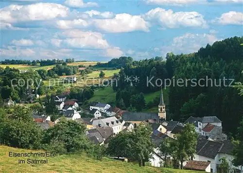 AK / Ansichtskarte Eisenschmitt Salmtal Kirche Panorama Eisenschmitt