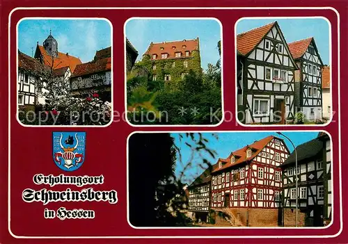 AK / Ansichtskarte Schweinsberg Altstadt Fachwerkhaeuser Schweinsberg