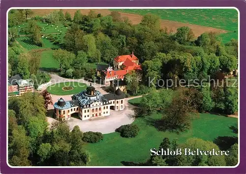 AK / Ansichtskarte Weimar_Thueringen Schloss Belvedere Fliegeraufnahme Weimar Thueringen