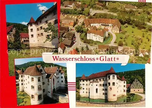 AK / Ansichtskarte Sulz_Neckar Wasserschloss Glatt Fliegeraufnahme Sulz Neckar