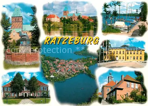 AK / Ansichtskarte Ratzeburg Teilansichten Inselstadt Naturpark Lauenburgische Seen Fliegeraufnahme Ratzeburg