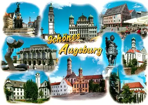 AK / Ansichtskarte Augsburg Sehenswuerdigkeiten der Stadt Augsburg