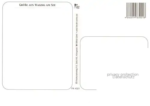 AK / Ansichtskarte Waging_See Ortsansicht mit Kirche Badestrand Windsurfen Waging_See