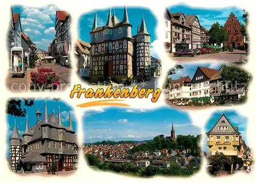 AK / Ansichtskarte Frankenberg_Eder Sehenswuerdigkeiten der Stadt Altstadt Historische Gebaeude Fachwerk Fussgaengerzonne Frankenberg Eder