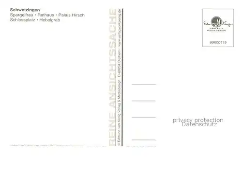 AK / Ansichtskarte Schwetzingen Spargelfrau Statue Rathaus Palais Hirsch Schlossplatz Hebelgrab Schwetzingen