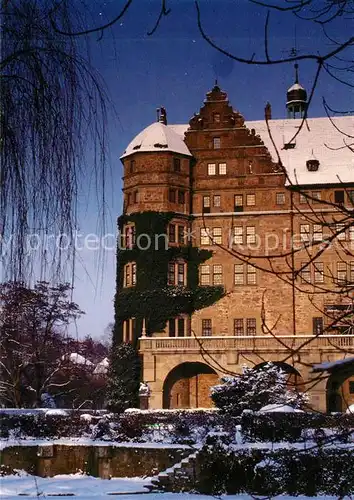 AK / Ansichtskarte Neuenstein_Hessen Schloss im Winter Neuenstein_Hessen