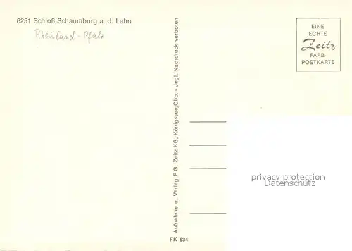 AK / Ansichtskarte Balduinstein Schloss Schaumburg an der Lahn Balduinstein