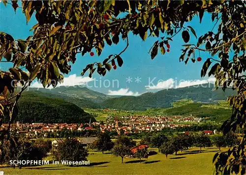 AK / Ansichtskarte Schopfheim Panorama Wiesental Schwarzwald Schopfheim