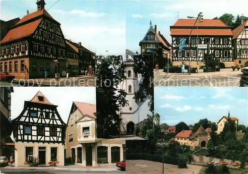 AK / Ansichtskarte Sinsheim_Elsenz Altstadt Fachwerkhaeuser Turm Sinsheim Elsenz