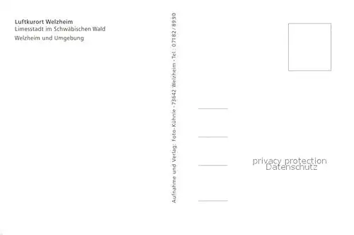 AK / Ansichtskarte Welzheim Ortsmotiv mit Kirche Aichstruter Stausee Museum Wellingtonien Riesenmammutbaum Muehle Rathaus Welzheim