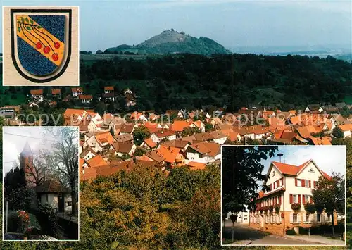 AK / Ansichtskarte Weilheim_Teck Panorama Kirche Gsthaus Wappen Weilheim Teck