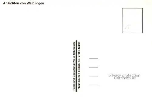 AK / Ansichtskarte Waiblingen_Rems Stadtansichten Kirche Fachwerkhaus Altstadt Waiblingen Rems