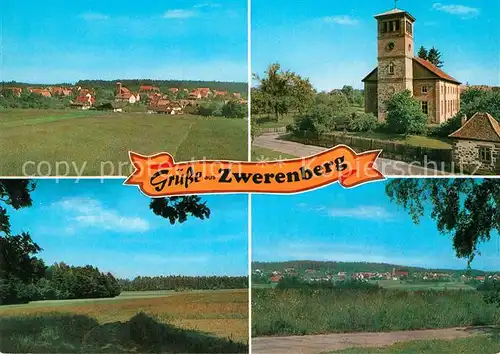 AK / Ansichtskarte Zwerenberg_Calw Kirche Landschaftspanorama Schwarzwald Zwerenberg Calw