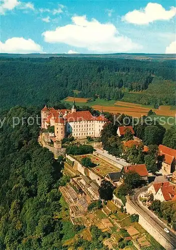 AK / Ansichtskarte Langenburg_Wuerttemberg Schloss Langenburg Fliegeraufnahme Langenburg Wuerttemberg