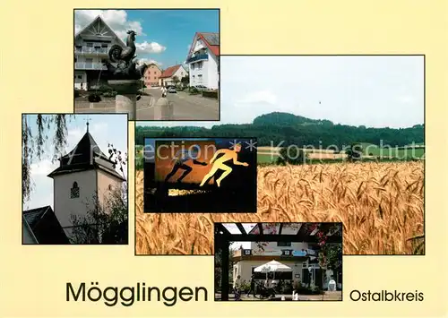 AK / Ansichtskarte Moegglingen Kirchturm Marktplatz Kolbenberg Die Laeufer Rathausplatz Moegglingen