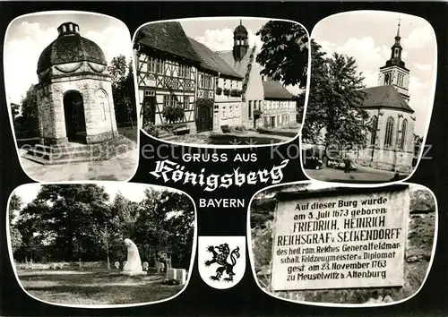 AK / Ansichtskarte Koenigsberg_Bayern Burg Kirche Parck Koenigsberg Bayern