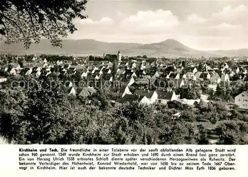 AK / Ansichtskarte Kirchheim_Teck Panorama Kirchheim Teck