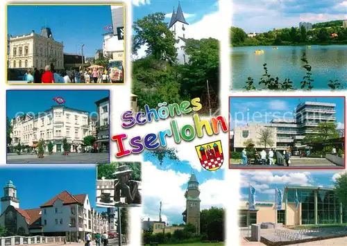 AK / Ansichtskarte Iserlohn Ortsmotive mit Kirche und Schwimmbad Iserlohn