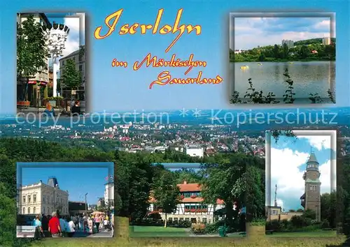 AK / Ansichtskarte Iserlohn Panorama Teilansichten Badesee Iserlohn