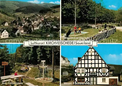 AK / Ansichtskarte Kirchveischede Panorama Wassertretbecken Am Gloeckchen Westf Fachwerkhaus Kirchveischede