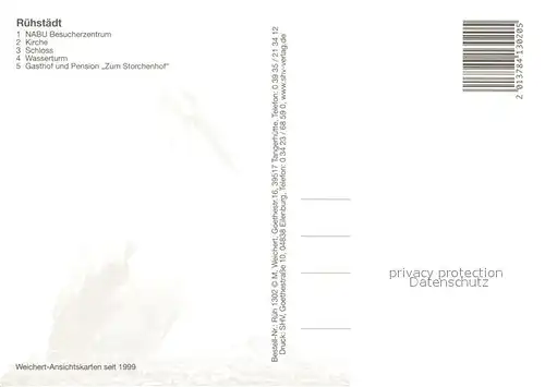 AK / Ansichtskarte Ruehstaedt Nabu Besucherzentrum Kirche Schloss  Ruehstaedt
