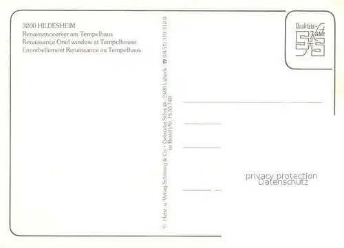 AK / Ansichtskarte Hildesheim Renaissanceerker Tempelhaus  Hildesheim