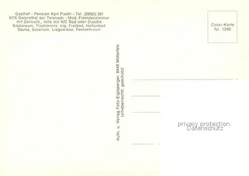 AK / Ansichtskarte Geiersthal_Regen  Geiersthal_Regen