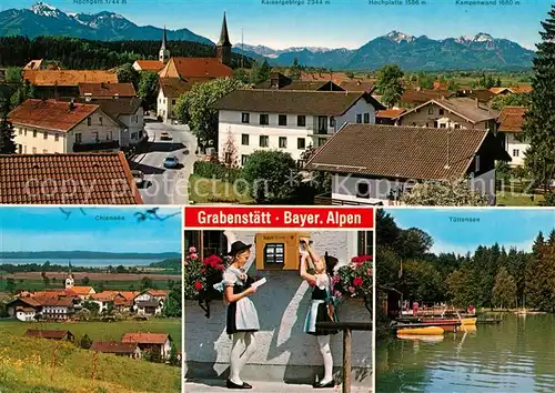 AK / Ansichtskarte Grabenstaett_Chiemsee Chiemsee Tuettensee Hochplatte Grabenstaett_Chiemsee