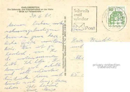 AK / Ansichtskarte Idar Oberstein Felsenkirche Idar Oberstein