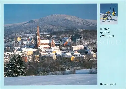 AK / Ansichtskarte Zwiesel_Niederbayern Ski Zwiesel Niederbayern