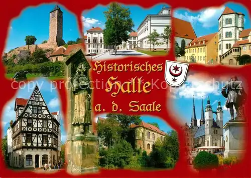 AK / Ansichtskarte Halle_Saale Schloss Denkmal  Halle_Saale