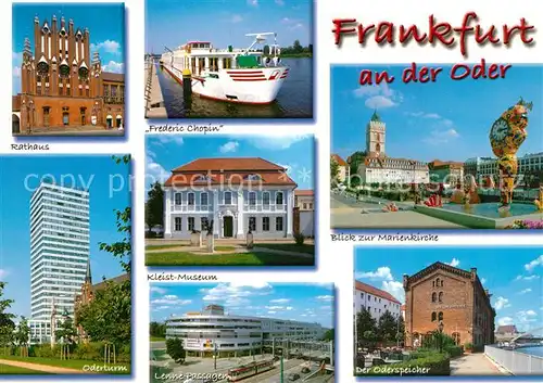 AK / Ansichtskarte Frankfurt_Oder Marienkirche Oderspeicher Rathaus Frankfurt Oder