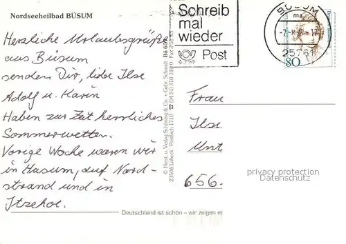 AK / Ansichtskarte Buesum_Nordseebad Roler VII Fliegeraufnahme Strand Buesum_Nordseebad