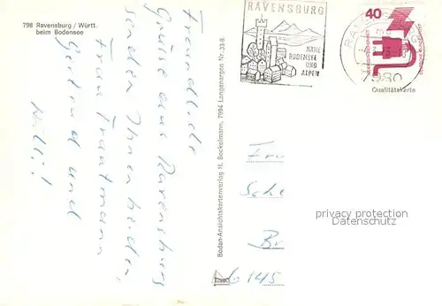 AK / Ansichtskarte Ravensburg_Wuerttemberg Gruener Turm Blaeserturm Lederhaus Veitsburg Marienplatz Ravensburg Wuerttemberg