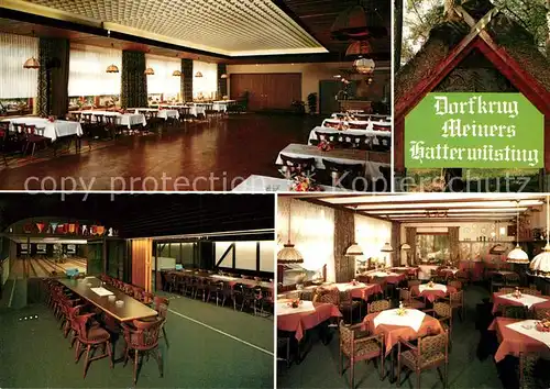 AK / Ansichtskarte Hatterwuesting Dorfkrug Gaststaette Restaurant Saal Kegelbahnen Hatterwuesting