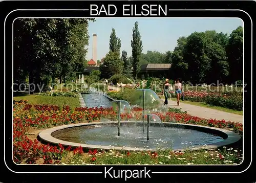 AK / Ansichtskarte Bad_Eilsen Kurpark Wasserspiele Therapiehallenbad Bad_Eilsen